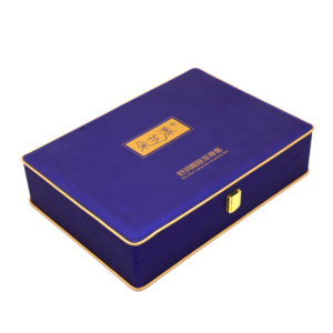 Cobalt blue cosmetic leather case