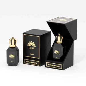 Double-door bestselling black perfume leather case