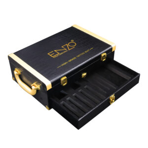 Black Custom Cosmetic Leather Case