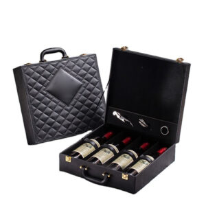 Leather case for car line wine box